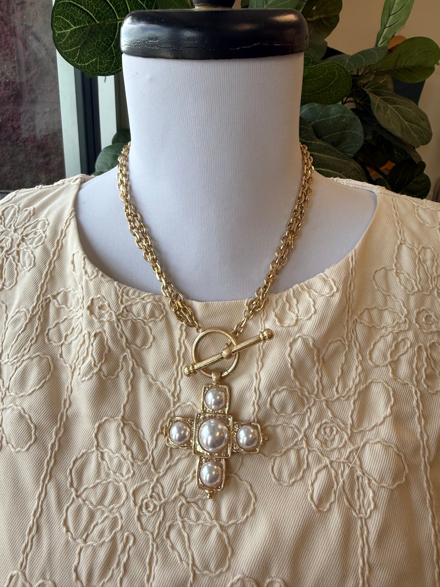 Layered Cross Necklace