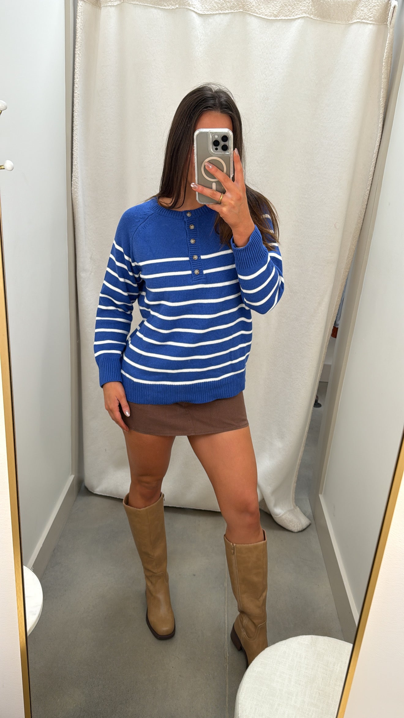 Striped Henley Sweater
