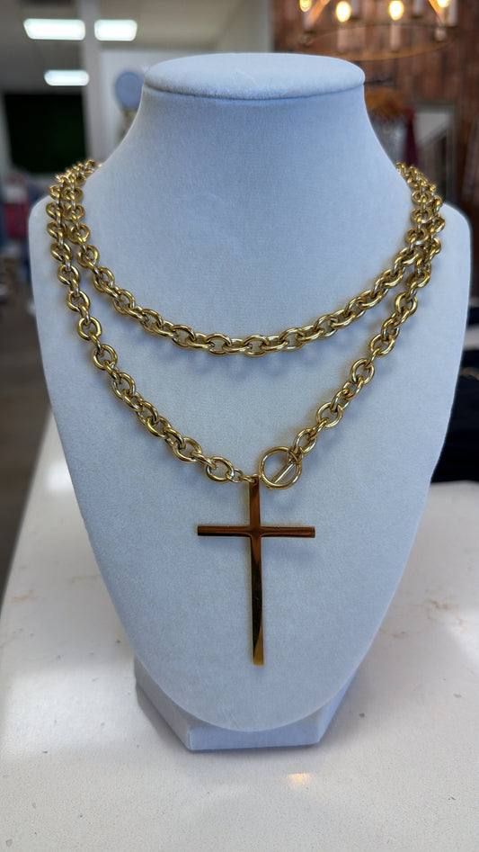 Wrap Around Cross Necklace