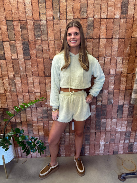 Lindsay Cozy Hoodie and Shorts Set