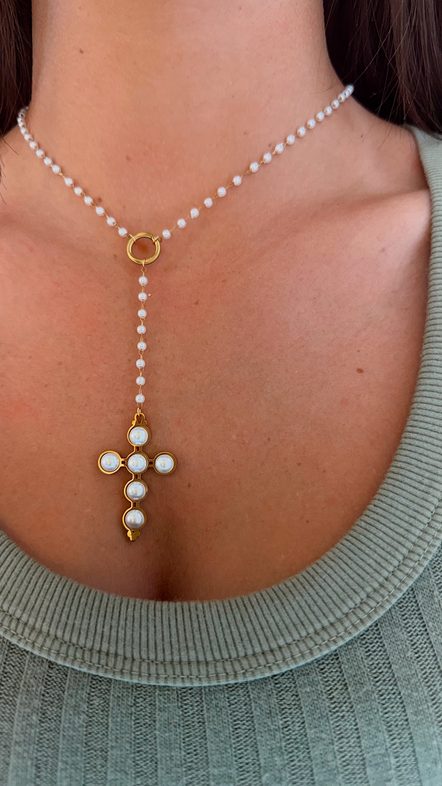 Cross Drop Necklace