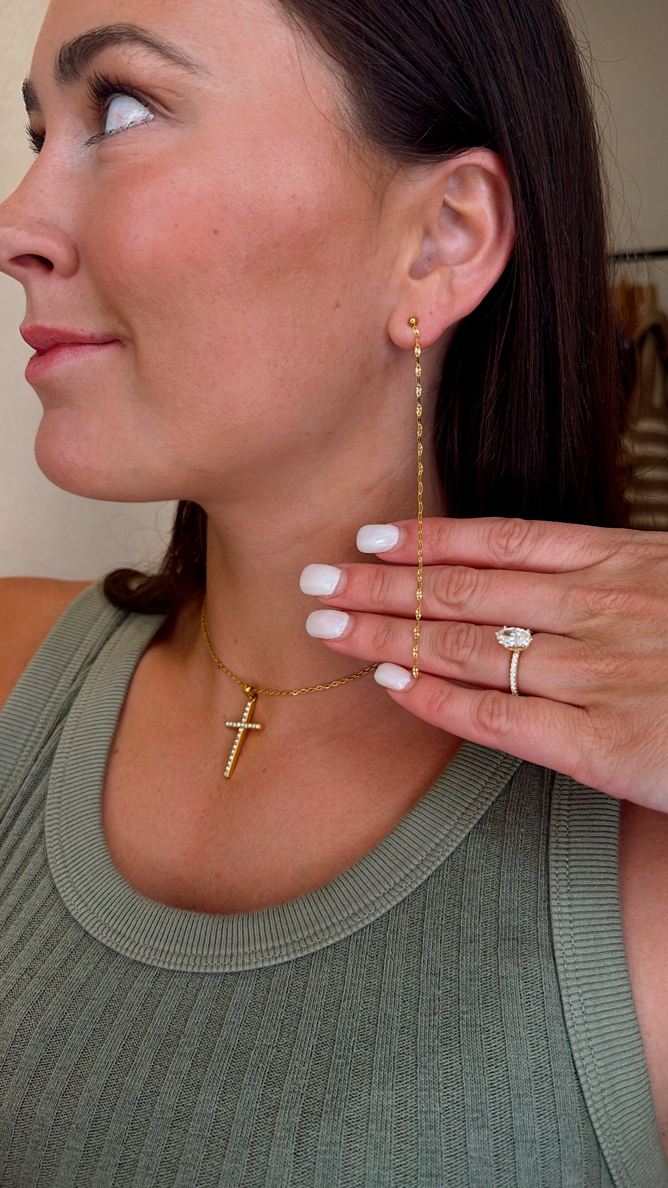 XL Dainty Chain Earrings