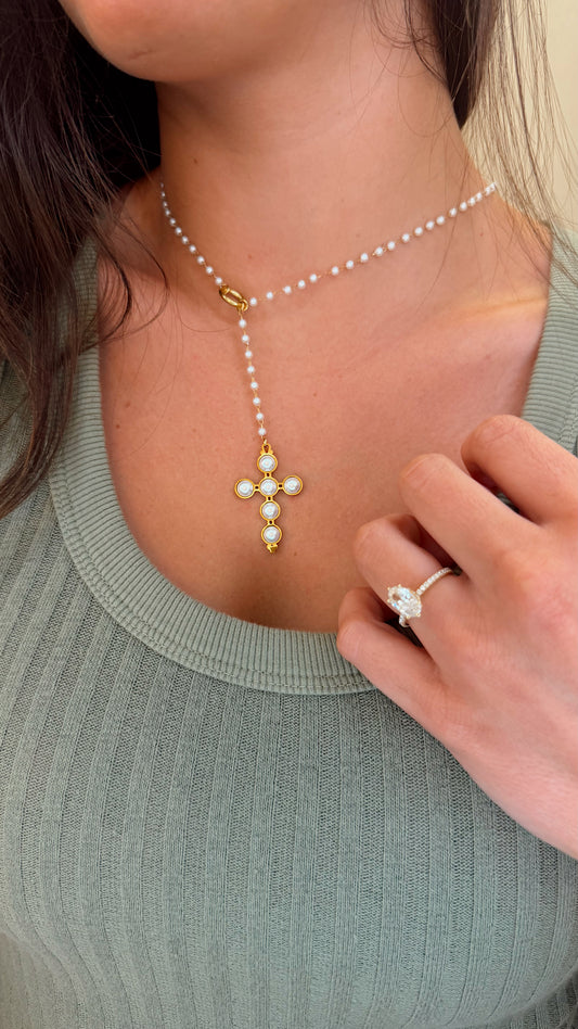 Cross Drop Necklace