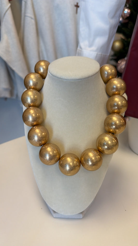 Gold Ball Necklace