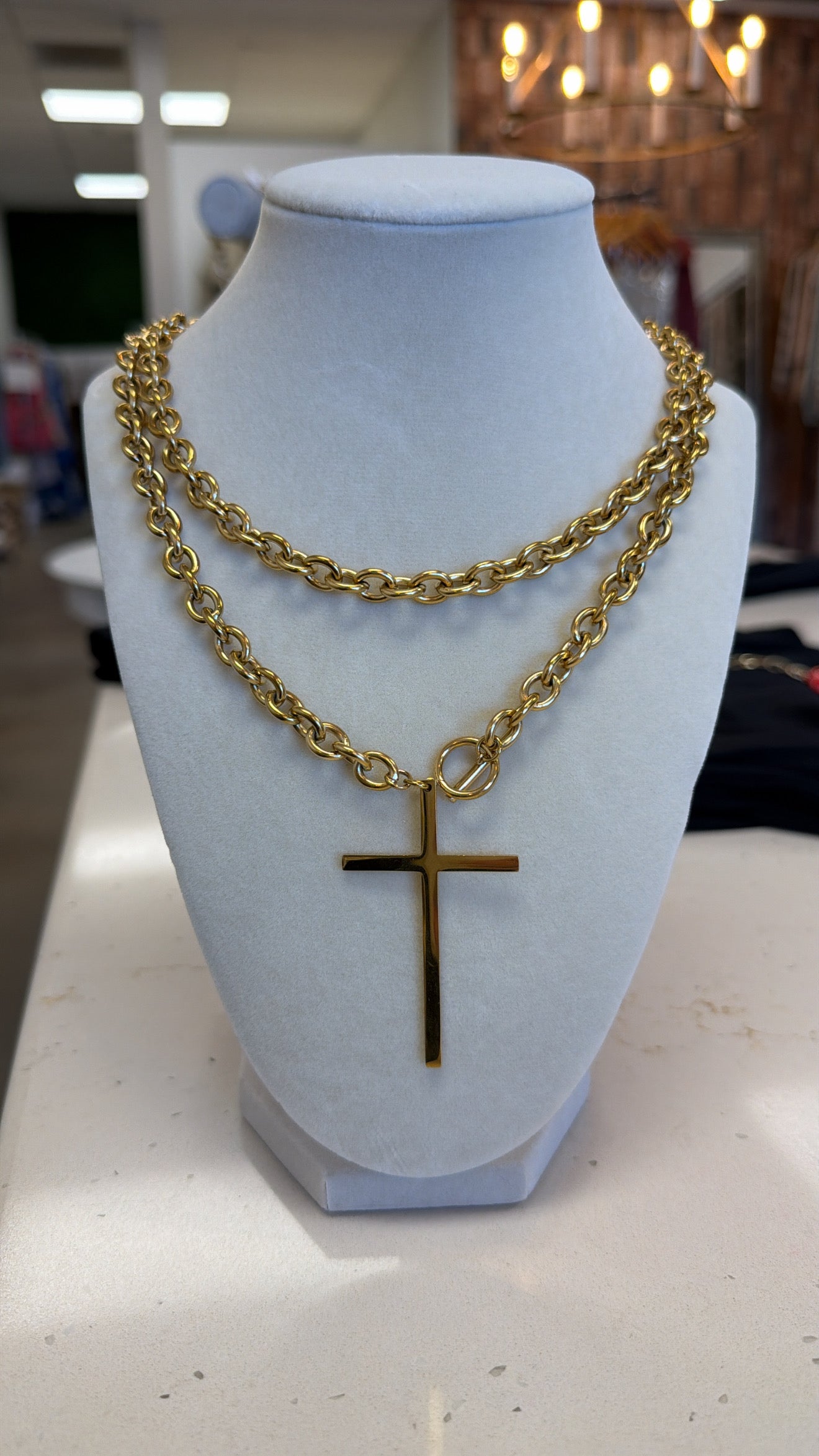 Wrap Around Cross Necklace