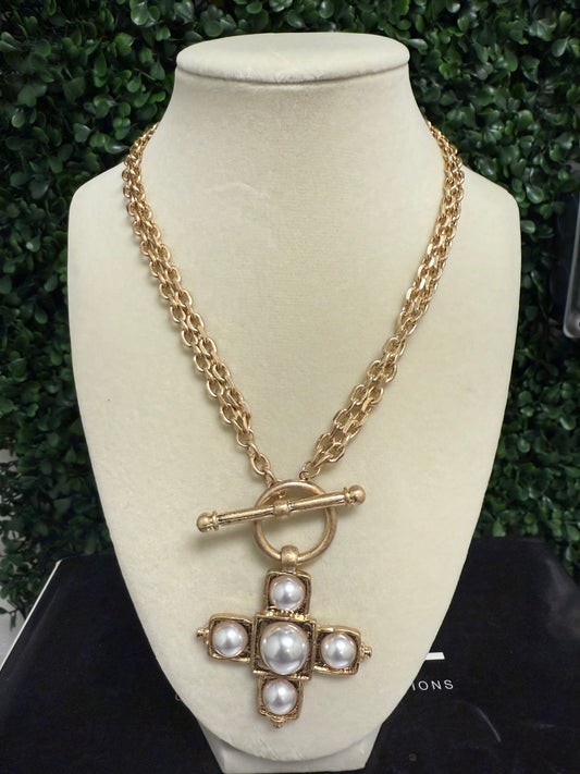 Layered Cross Necklace