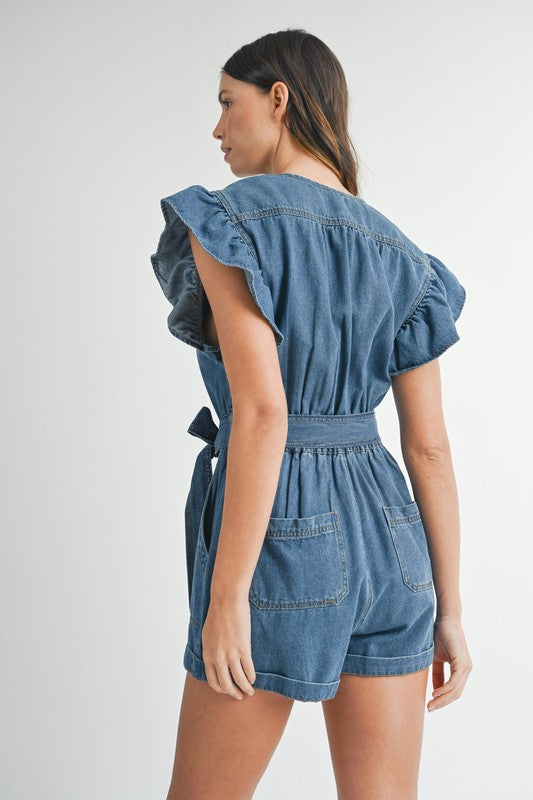 Carly Denim Romper