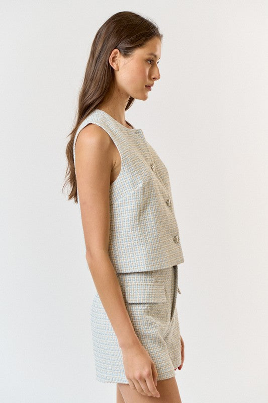 Belle Tweed Top