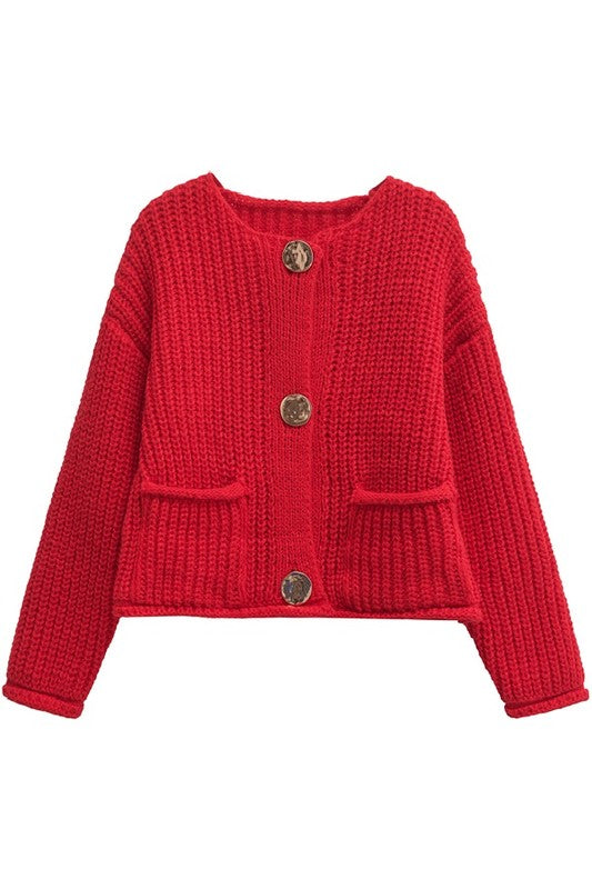 Knit Cardigan Sweater