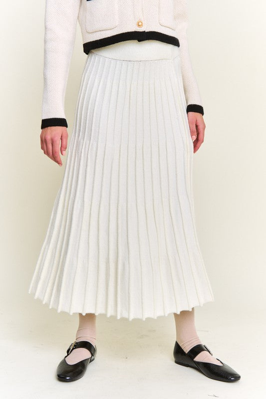 Knit Pleated Skirt