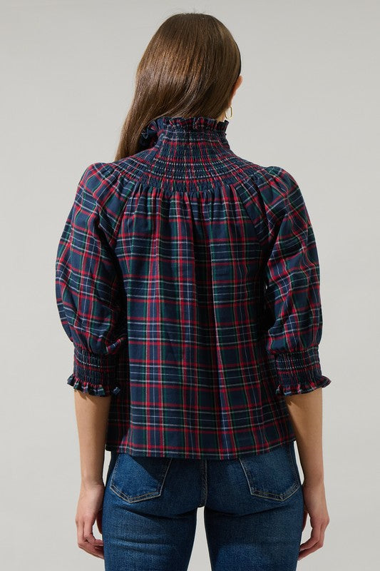 Jace Plaid Top