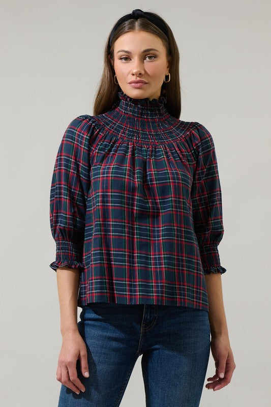 Jace Plaid Top