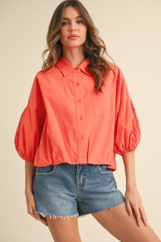 Coral Blouse